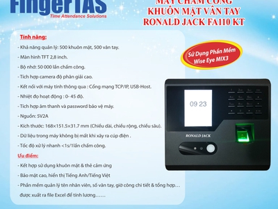 Fa110 máy chấm công chính hãng   lắp đặt toàn quốc 