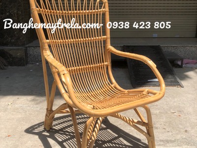 Ghế mây tự nhiên lưng cao kèm tay vịn 2