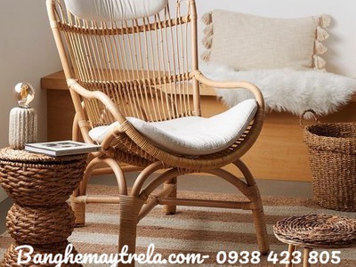 Ghế mây tự nhiên lưng cao kèm tay vịn 4