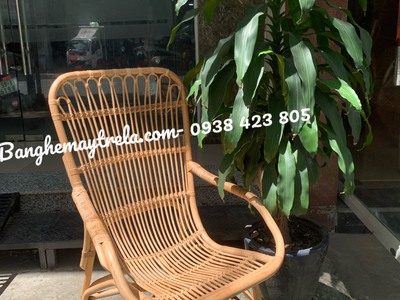 Ghế mây tự nhiên lưng cao kèm tay vịn 10
