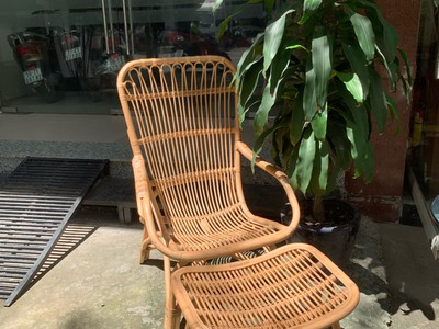 Ghế mây tự nhiên lưng cao kèm tay vịn 11