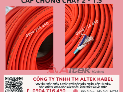 Cáp chống cháy 2cx1.5mm FR Altek Kabel Sài Gòn, Đà Nẵng, Hà Nội 0