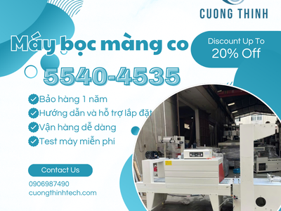 Máy bọc màng co PE chính hãng, giá cạnh tranh 0