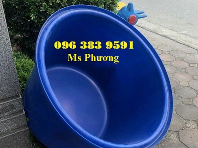 Thùng nhựa tròn nuôi cá 750lit dung tích lớn, tròn đều đẹp 0