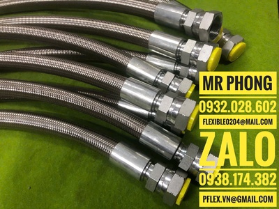Ống Teflon chịu nhiệt -Ống mềm ptfe bọc lưới inox -Ống mềm Teflon 2