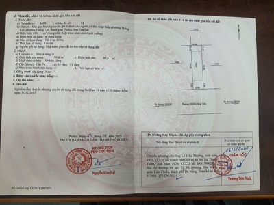 Đất đẹp - giá tốt - chính chủ cần bán lô đất vị trí đẹp tại xã biển hồ tp pleiku, gia lai 4