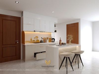 Tủ bếp kết hợp bàn đảo   Giải pháp phù hợp cho không gian bếp mở 0