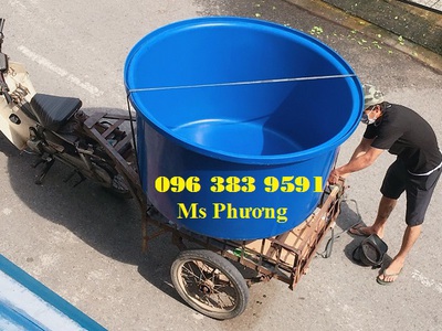 Thùng nhựa tròn nuôi cá 1000lit an toàn, nhựa nguyên sinh cao cấp 2