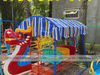 Xích đu thuyền rồng mầm non, xích đu sàn lắc giá rẻ 1