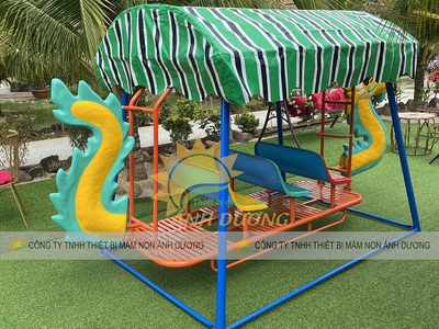 Xích đu thuyền rồng mầm non, xích đu sàn lắc giá rẻ 4