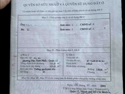 Bán đất tặng dãy trọ 6 phòng thu nhập 10tr/tháng   trung tâm quận 12   sổ riêng   nhỉnh 7 tỷ 4