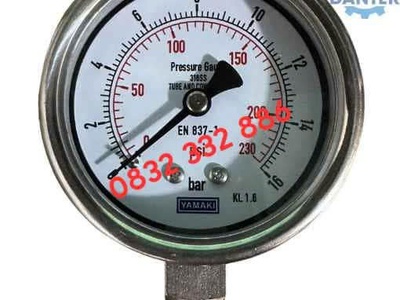 Đồng hồ áp suất Yamaki 0-16 bar chính hãng ở Hậu Giang   Giải pháp đo áp suất ổn định từ Dantek 0