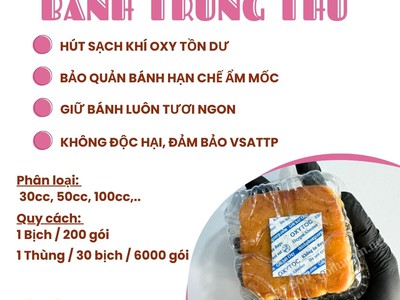 Gói hút Oxygen bảo quản bánh Trung Thu 1
