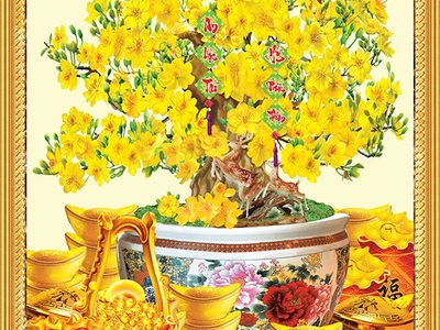 Tranh gạch 3d bong mai - SCX44 4