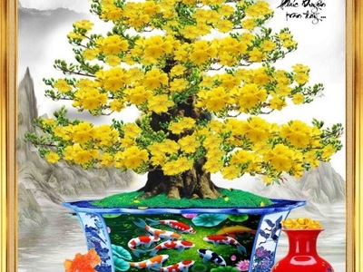Tranh gạch 3d bong mai - SCX44 1