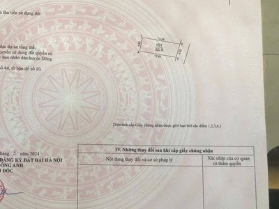 Bán đất nam hồng, 64m2, mt5m, 4.2 tỷ, đông anh, ô tô. 4