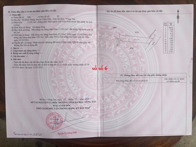 Chính chủ bán đất vườn xã bình trung, châu đức brvt 3