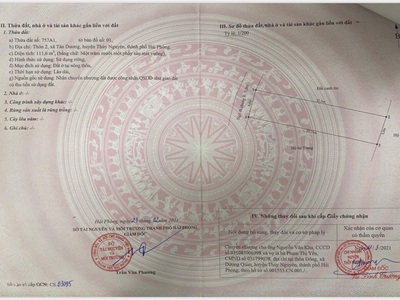 Chính chủ bán lô đất đẹp - trung tâm huyện thuỷ nguyên , hải phòng - giá chỉ 2.9 tỷ  có thương 0