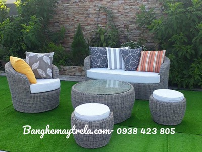 Bàn ghế sofa mây nhựa giá rẻ 6