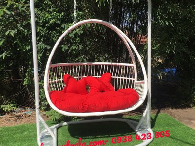 Xích đu đôi giả mây treo ban công 3