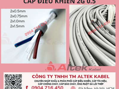 Cáp điều khển 2G 0.5 CVV Altek Kabel Đà Nẵng, Hà Nội 0