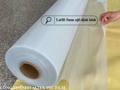 Màng Nhựa Pvc Ô lưới 5mm Sợi Polyester 1