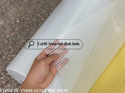 Màng Nhựa Pvc Ô lưới 5mm Sợi Polyester 0