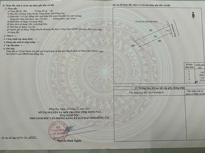  bán đất 143m  chỉ từ 950 triệu   sông trầu, gần chợ số 9   đường nhựa, kd tốt 2