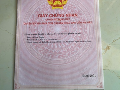 Chính chủ cần bán lô đất tại xã tân mộc - lục ngạn - bắc giang 2