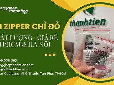In Túi Zipper Chỉ Đỏ Giá Rẻ, Chất Lượng Tại TPHCM Và Hà Nội 1
