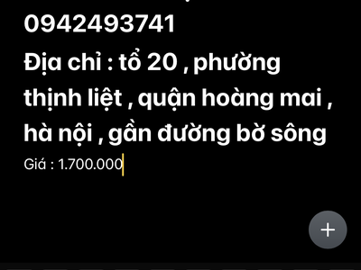 Cho thuê phòng 20m2 , có sân phơi để xe , an ninh tốt 0