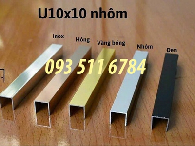 Nẹp V cầu thang nẹp góc âm mc6.8 nẹp inox nhôm U10mm 2