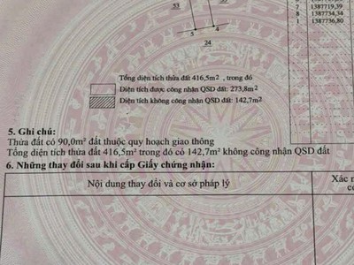 Chính chủ nhượng lại hơn 400m2 đất  274m2 thổ cư  tại ninh tây   ninh hòa - khánh hòa 0