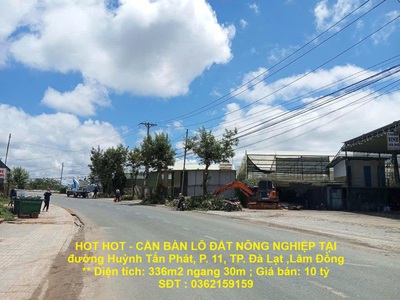 Hot hot - cần bán lô đất nông nghiệp tại đường huỳnh tấn phát, p. 11, tp. đà lạt ,lâm đồng 0