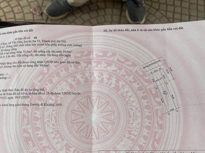 Chính chủ cần bán đất mặt đường nhựa 4 làn xe, trục chính xã vân hoà - sổ đỏ chính chủ 2