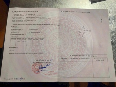Bán lô góc 2 mặt tiền tại vũ xá cẩm phúc giá chỉ 1.x tỷ 1