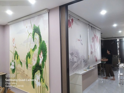 Rèm cuốn in tranh phòng bếp 0