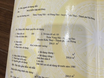 Mở bán lô góc nhà vườn tại Vọng Hải, Hưng Đạo, Dương Kinh, Hải Phòng 763m 3