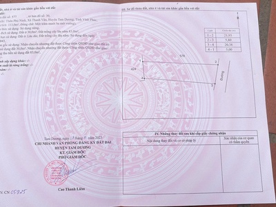 Bán đất thôn Phú Ninh, Thanh Vân, Tam Dương, Vĩnh Yên, Vĩnh Phúc. Giá 1.05 tỷ 2