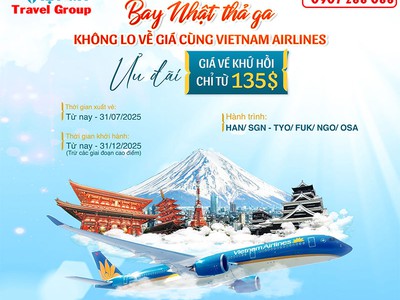 Cùng Vietnam Airlines bay Nhật thả ga giá khứ hồi chỉ từ 135 USD 0