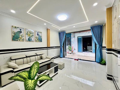 Nhà mới 1 trệt 1 lầu đường 4m 1 trục thẳng tân chánh hiệp 16 gần bệnh viện q12 3