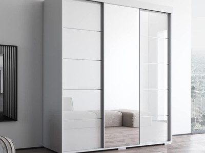 Tủ Quần Áo Gỗ Công Nghiệp MDF Cánh Lùa Màu Trắng 0
