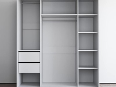 Tủ Quần Áo Gỗ Công Nghiệp MDF Cánh Lùa Màu Trắng 2