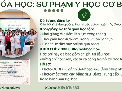Khai giảng lớp sư phạm y học cơ bản 0