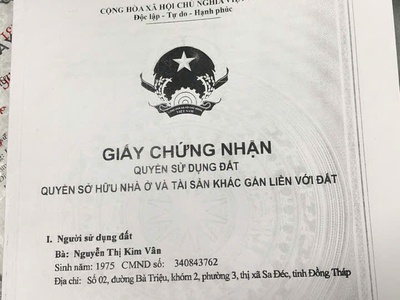Bán đất đẹp   pháp lý chuẩn   giá tốt tại trung tâm tp. sa đéc 0