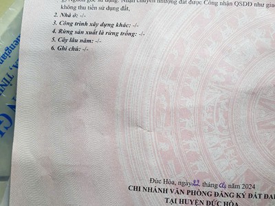 Đất đẹp - giá tốt - bán đất khu đức hoà, gần chùa trương tấn sang 0