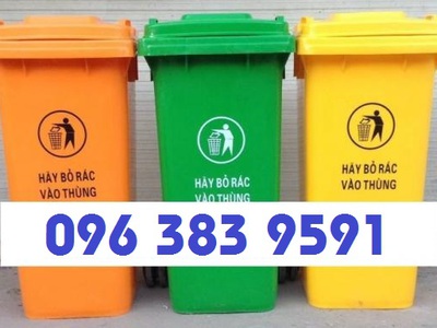 Thùng rác nhựa 120 lít có bánh xe, nắp kín, dùng cực tiện lợi 2