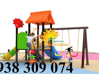 Cầu trượt xích đu giá rẻ,cầu trượt liên hoàn ngoài trời LH 3