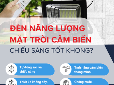 Đèn năng lượng mặt trời cảm biến chiếu sáng tốt không 0