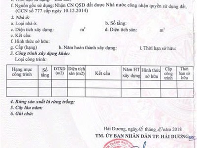 Chính chủ cần bán lô đất tặng căn nhà cấp 4 tại khu 4, p.tân bình, hải dương 0